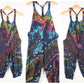 Children's Tie-Dye Dungarees - Navy Blue Rainbow Age 3-4, 5-6, 7-8, 9-11, - Bare Canvas