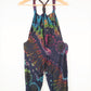 Children's Tie-Dye Dungarees - Navy Blue Rainbow Age 3-4, 5-6, 7-8, 9-11, - Bare Canvas