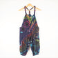 Children's Tie-Dye Dungarees - Navy Blue Rainbow Age 3-4, 5-6, 7-8, 9-11, - Bare Canvas
