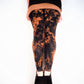 Hand Dyed Mottled Bleach Leggings - Black - Bare Canvas