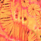 Robe / Haut Poncho Tie-Dye Long Été - Orange Arc-en-Ciel