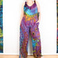 Tie Dye Dungarees - Purple Violet Rainbow - Bare Canvas