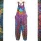 Tie Dye Dungarees - Purple Violet Rainbow - Bare Canvas