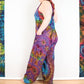 Tie Dye Dungarees - Purple Violet Rainbow - Bare Canvas