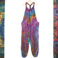 Tie Dye Dungarees - Purple Violet Rainbow - Bare Canvas