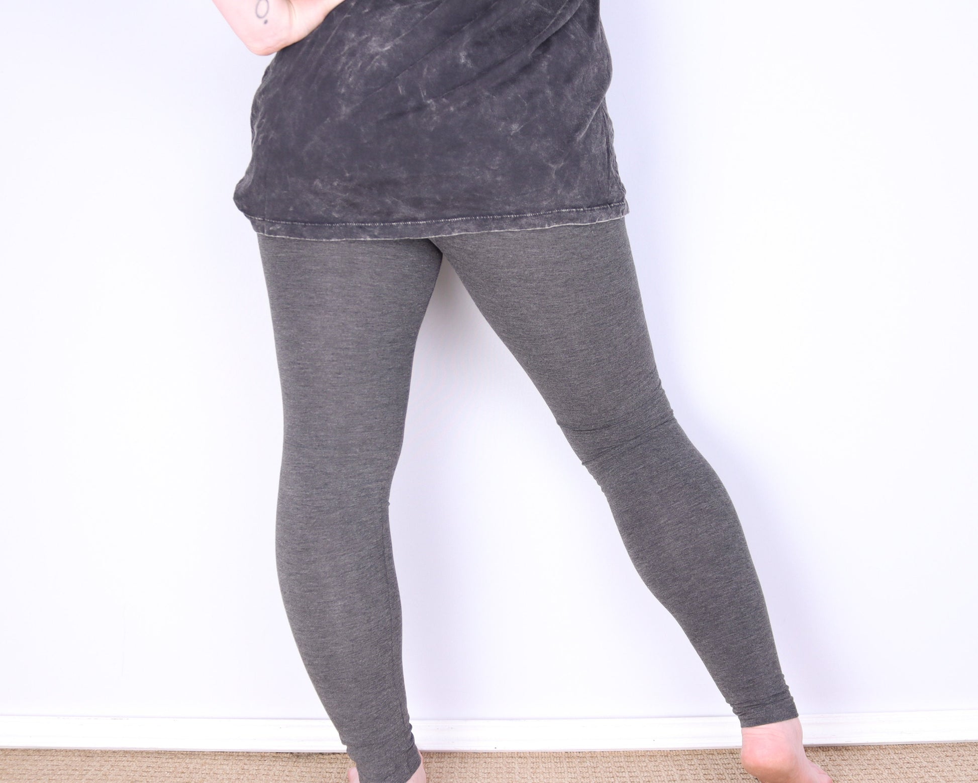 SMALLER FIT Thick Plain Leggings - Heather Grey – Bare Canvas