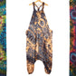 Tie-Dye Harem Dungarees - Orange Black and White - Bare Canvas